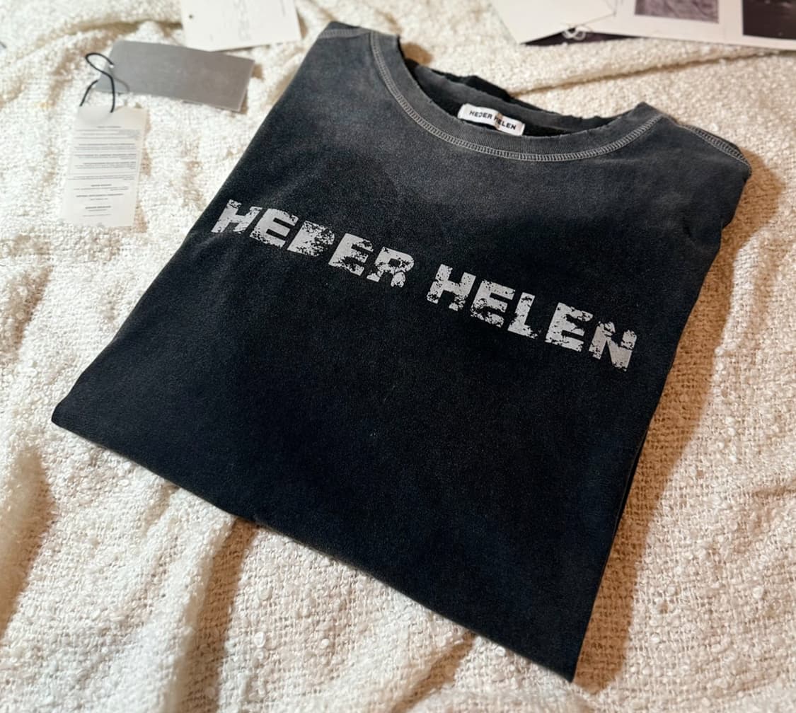 M) 해더헬런 반팔 LINE WASHED LOGO HALF-T 상품이미지2