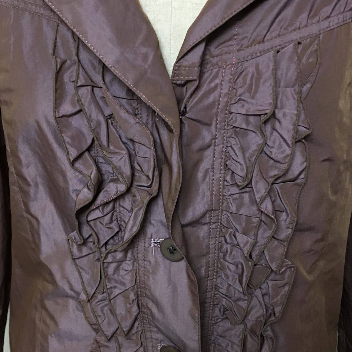 핑크브라운 러플 자켓  상품이미지3