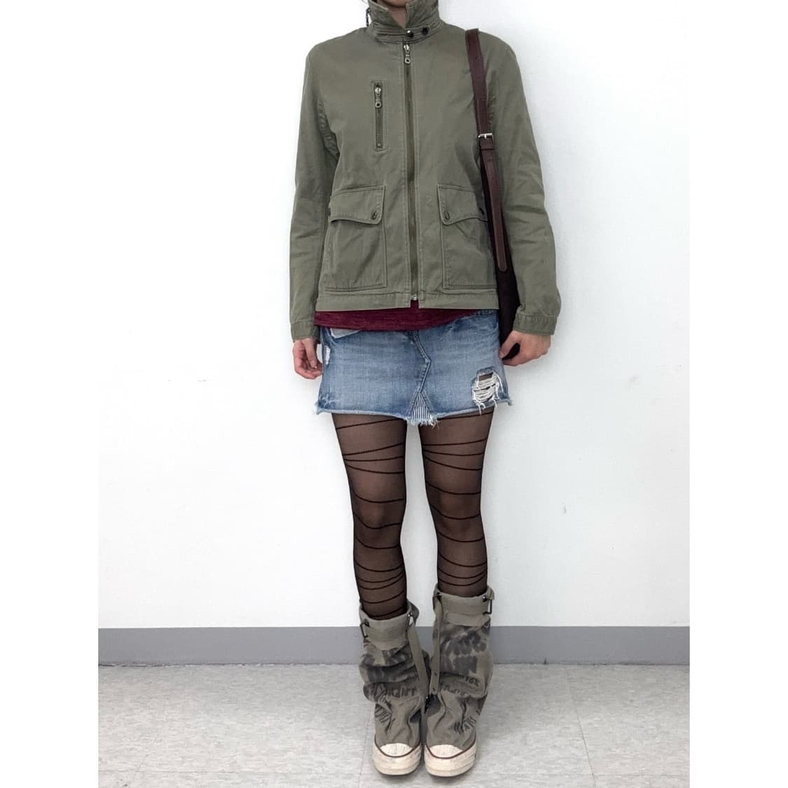 빈티지 카키 자켓 y2k 상품이미지2