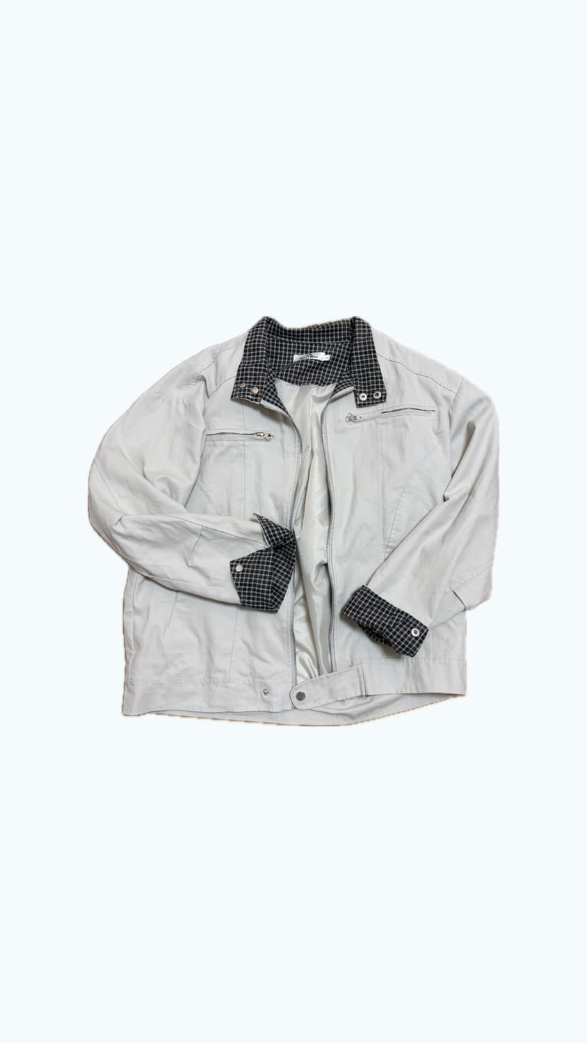 빈티지 체크 안감 자켓 상품이미지1