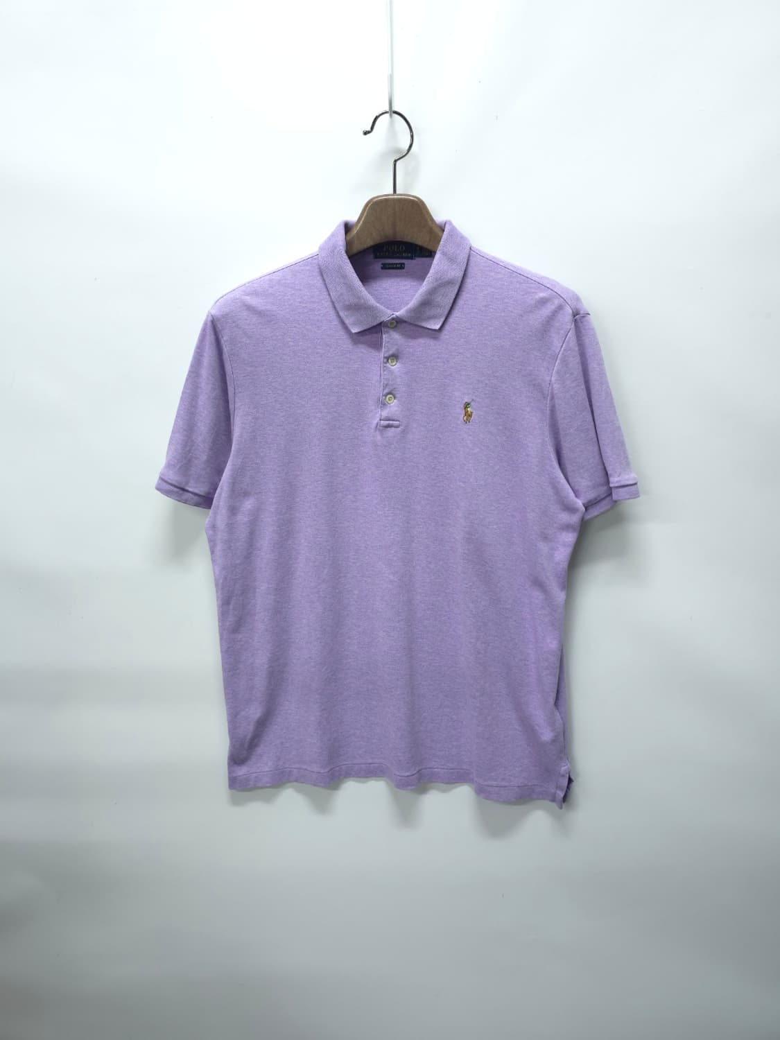 폴로 랄프로렌 클래식핏 반팔 카라티 연보라 (L) 상품이미지1