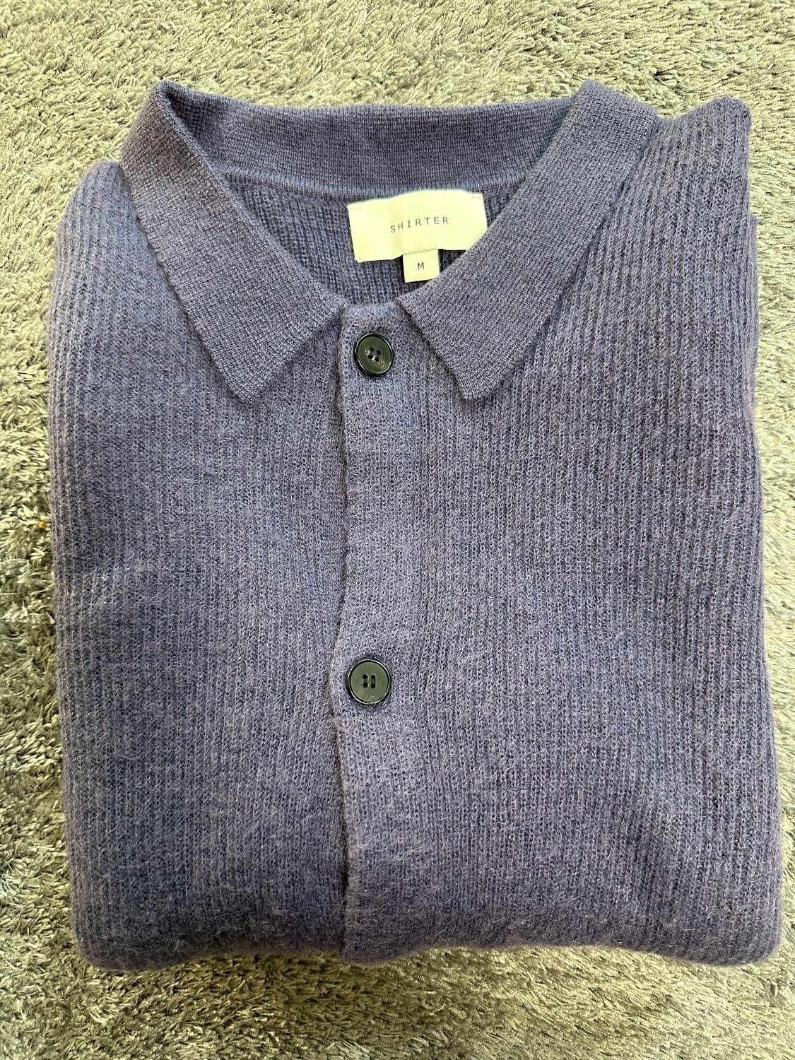 셔터 모헤어 플레인 가디건 퍼플 m 사이즈 상품이미지2