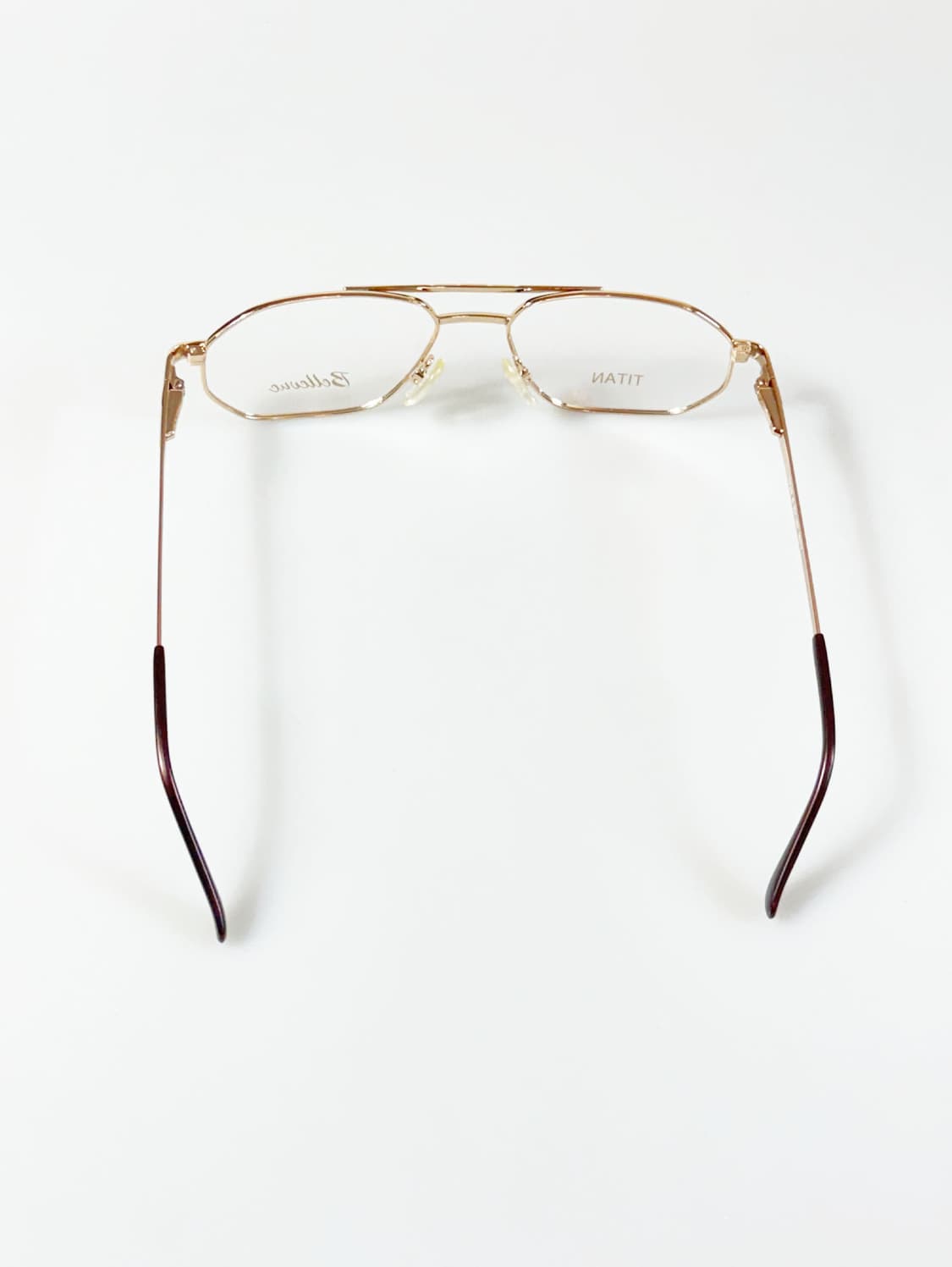 독일제 BELLEVUE 골드 티타늄 보잉 프레임 빈티지 안경 상품이미지5