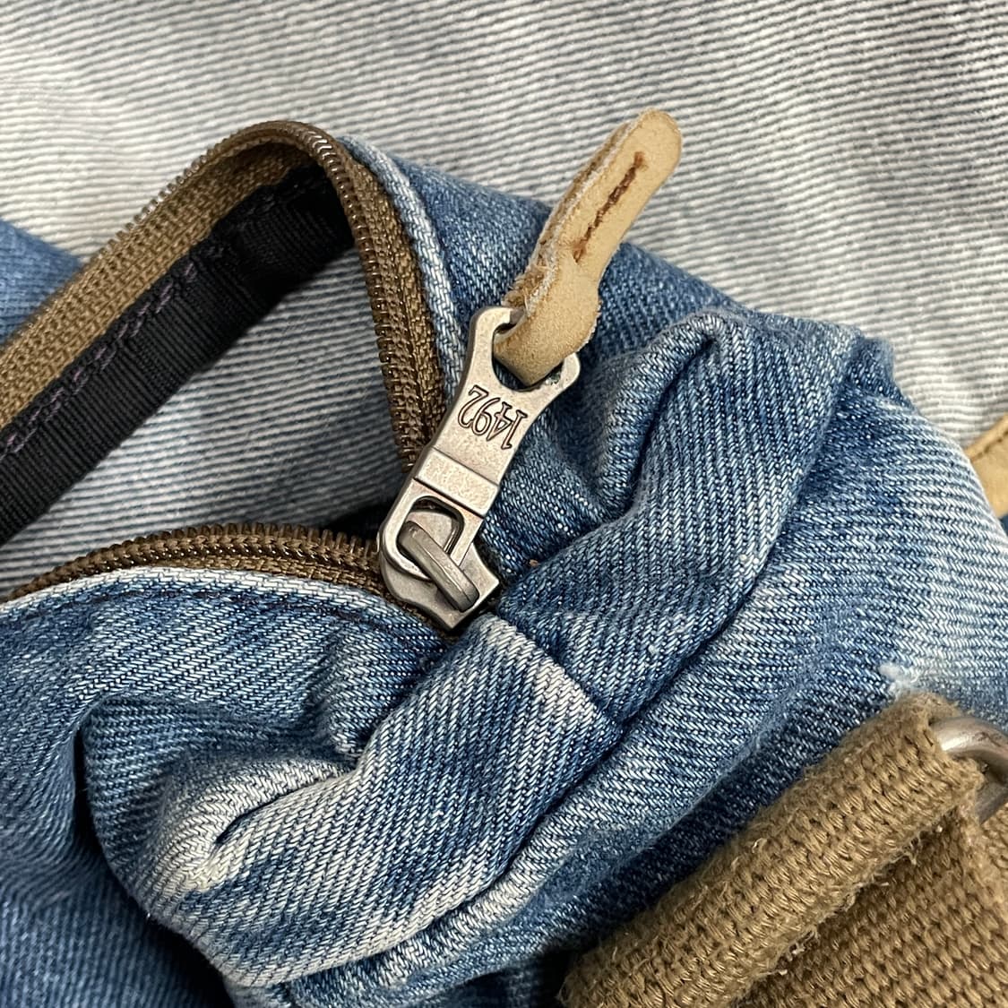 90s 코오롱 데님 메신저백 올드스쿨 우체부 가방 올드스쿨 크로스백 상품이미지8