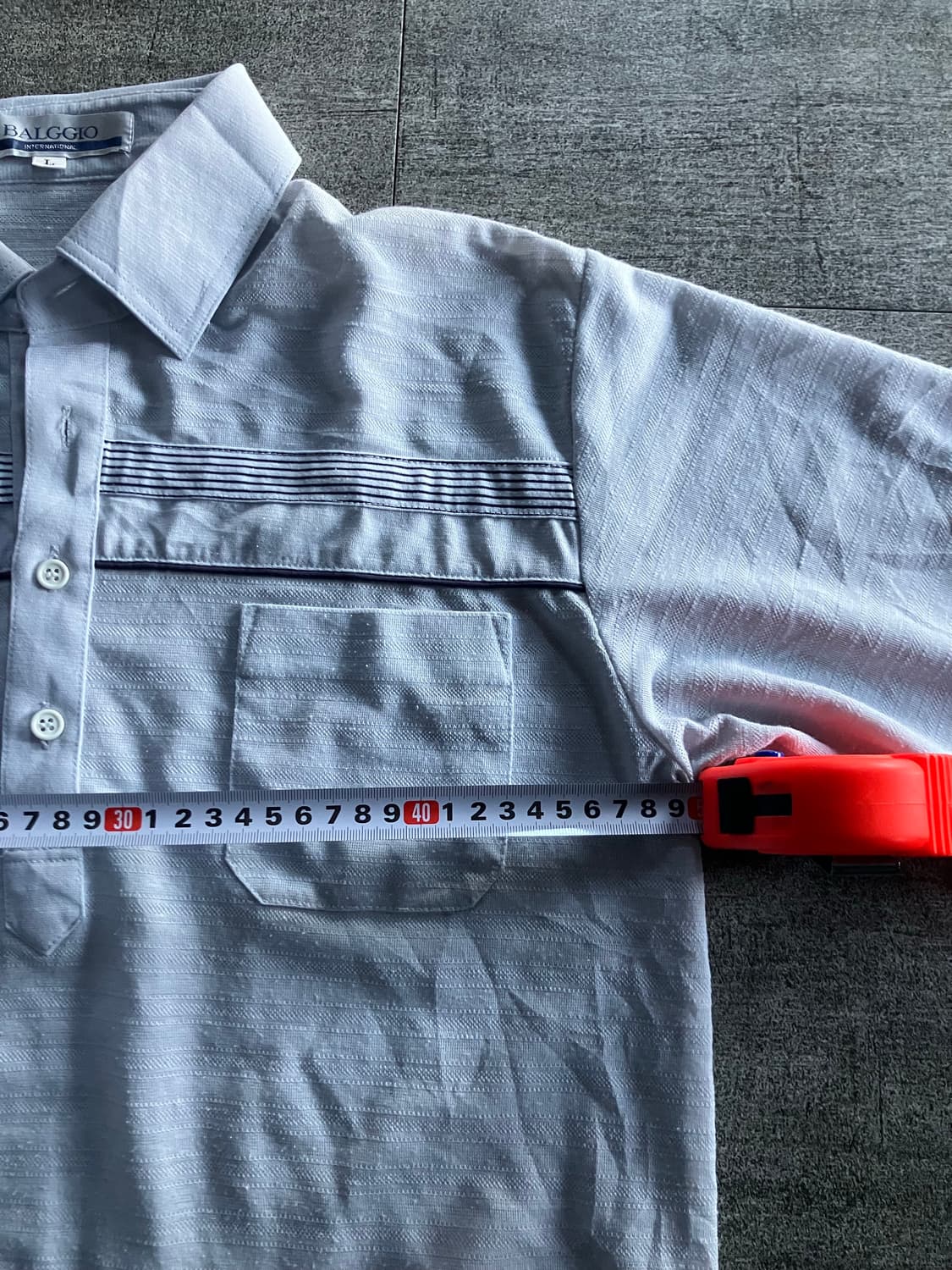 일본빈티지 Balggio 올드스쿨아메카지 혁오풍 반팔카라티셔츠 상품이미지2