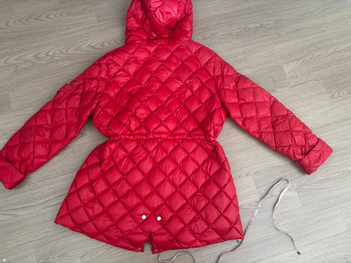 폴로 랄프로렌  경량 스트링 후드 구스 패딩 중기장 여성m 상품이미지2