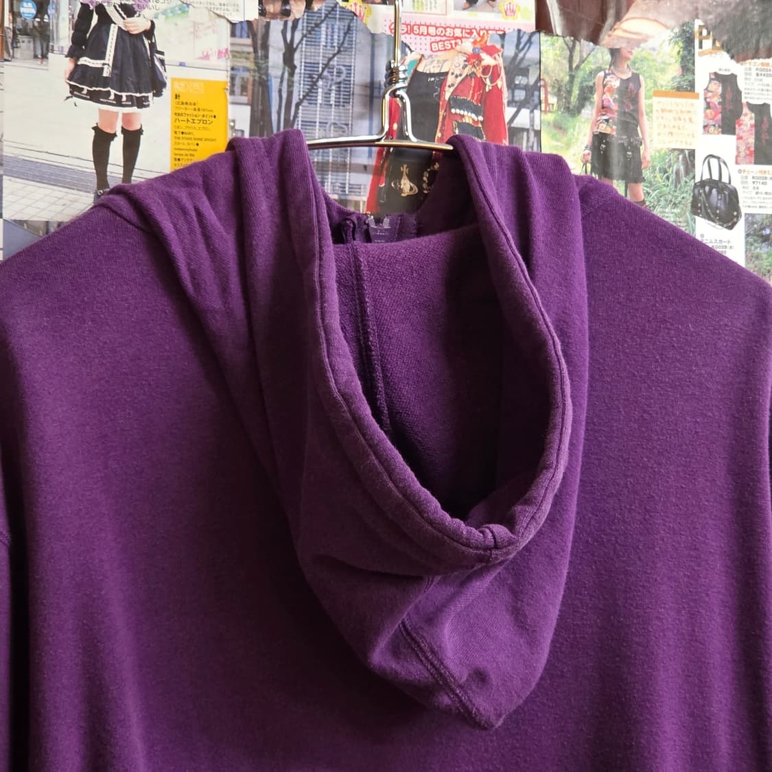 퀵실버 넥버튼 프린팅 퍼플 후드집업 상품이미지6