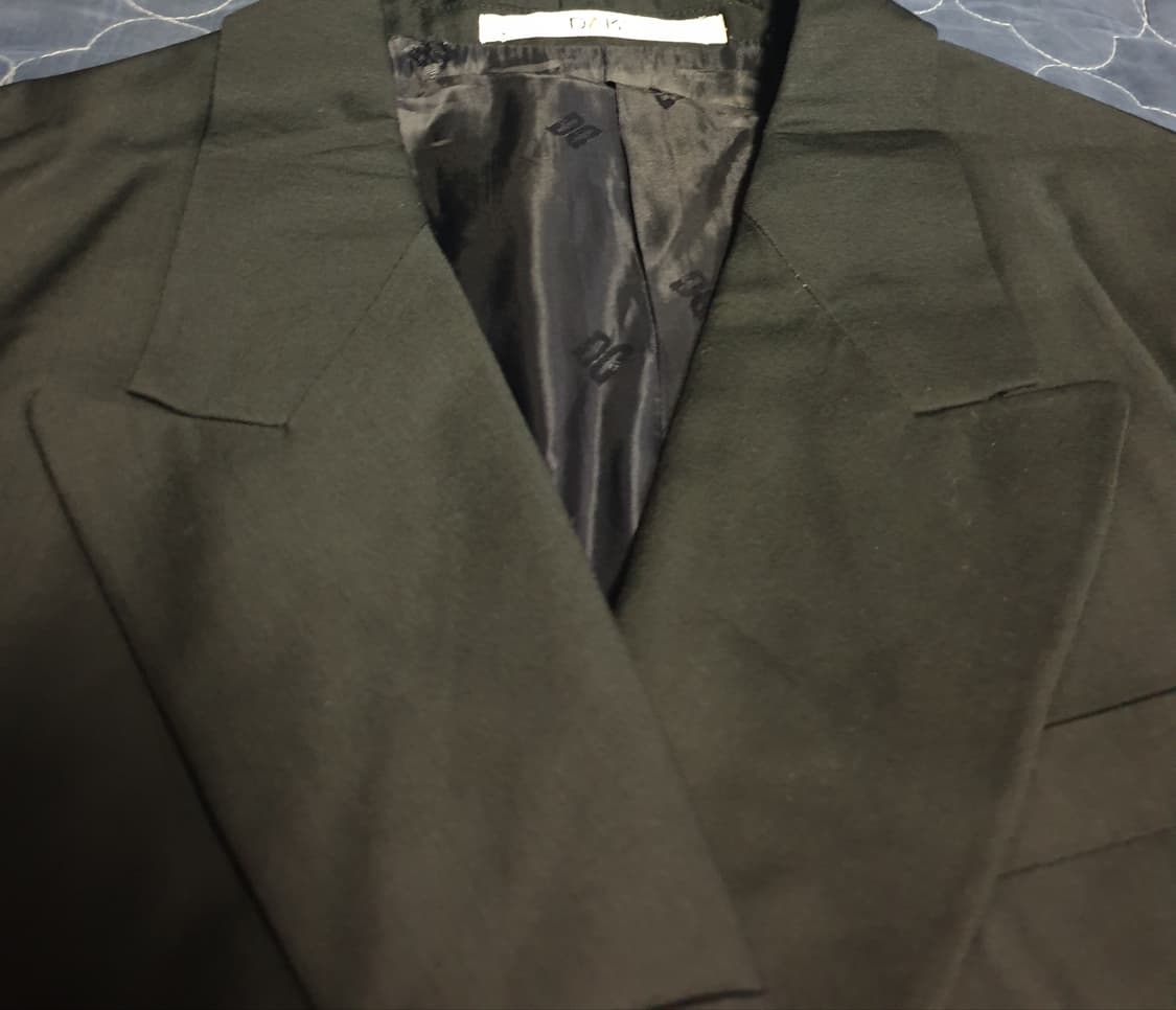 (빈티지) 닥스 브레스티드 금장 더블버튼 피크트라펠 블레이저 블랙 (M) 상품이미지3