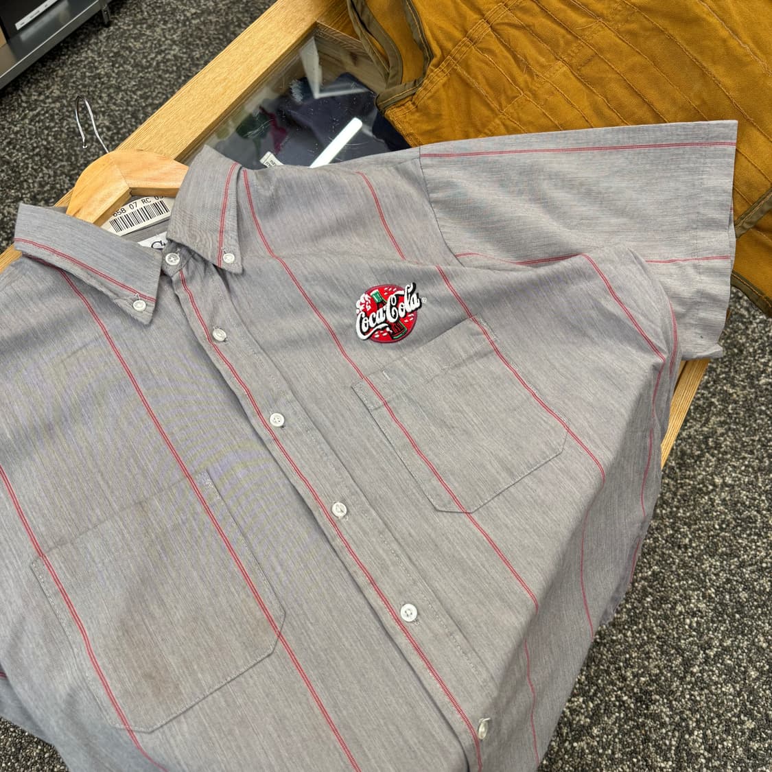 00s 코카콜라 USA 오피셜 빈티지 워크 셔츠 (XL)   상품이미지1