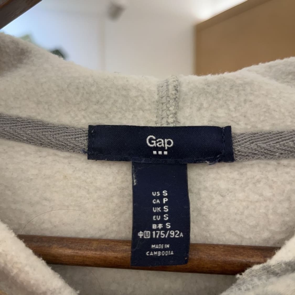 갭 빈티지 모던 캐주얼 빅로고 기모 후드티 S C08231 상품이미지5