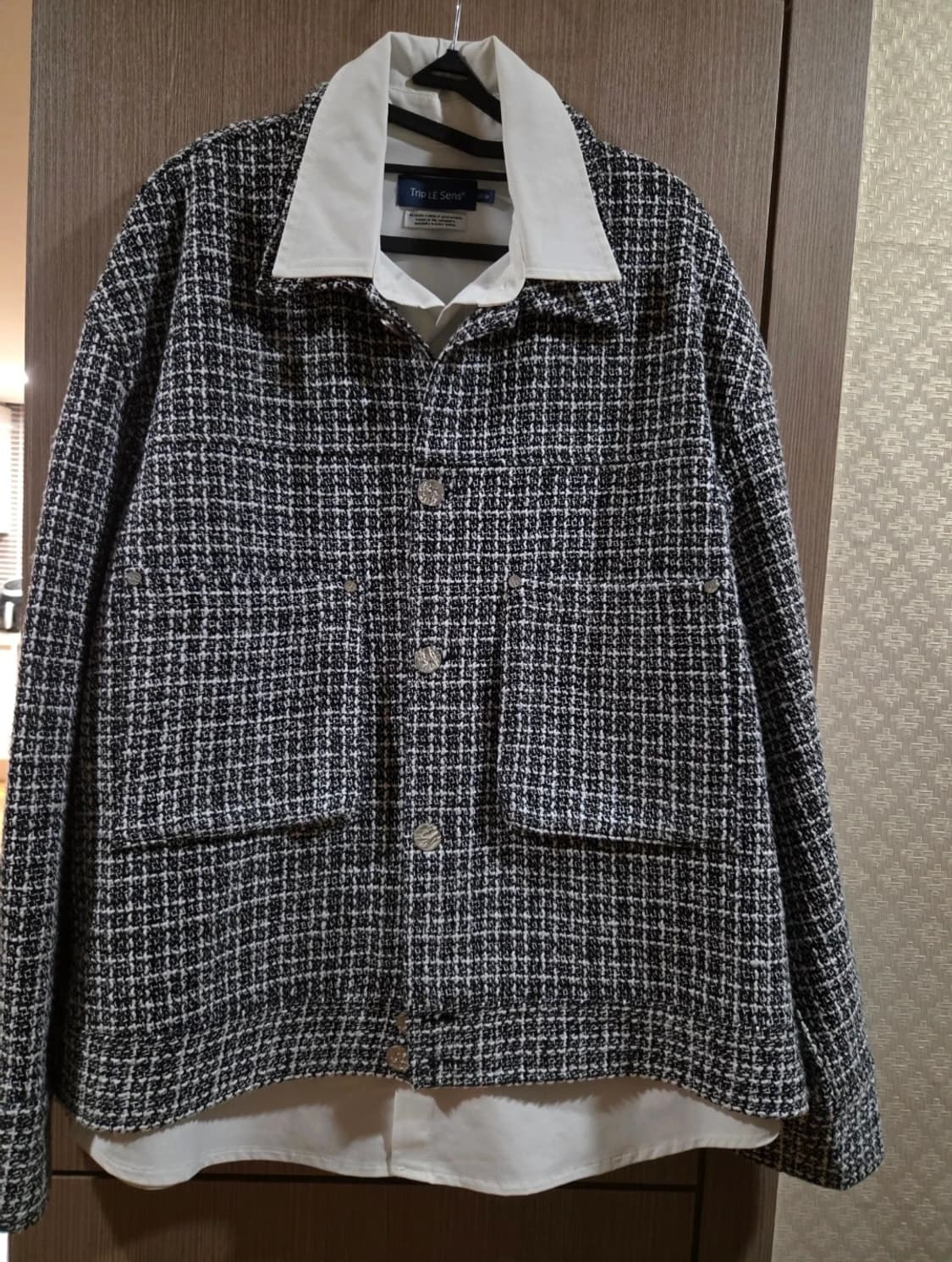 트립르센스 셔츠 레이어드 트위드재킷[M] 상품이미지3