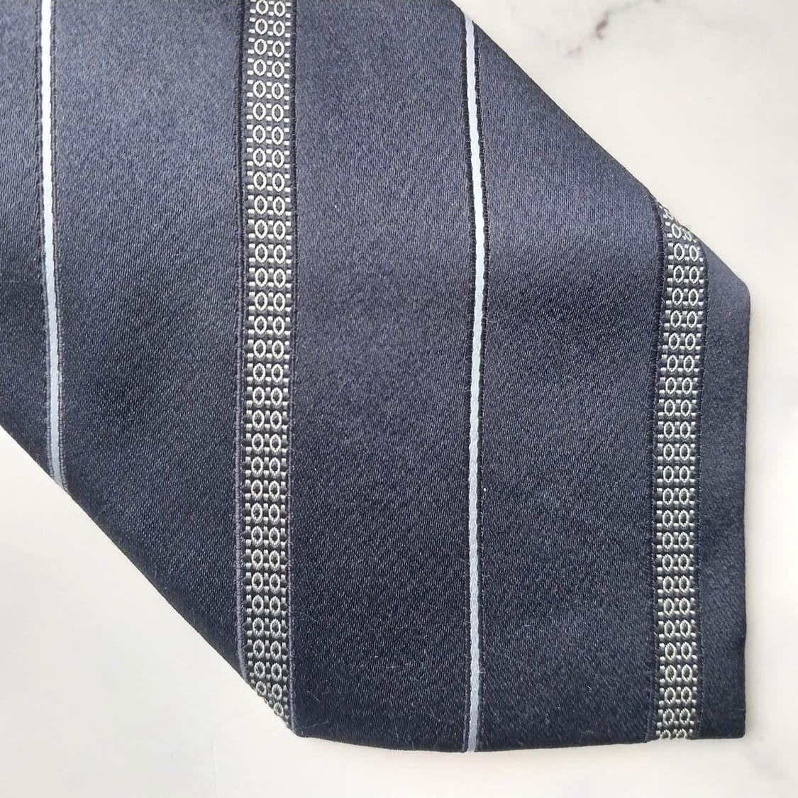 에르메네질도 제냐 실크 스트라이프 넥타이 9.2cm A+등급 K2197
 상품이미지7