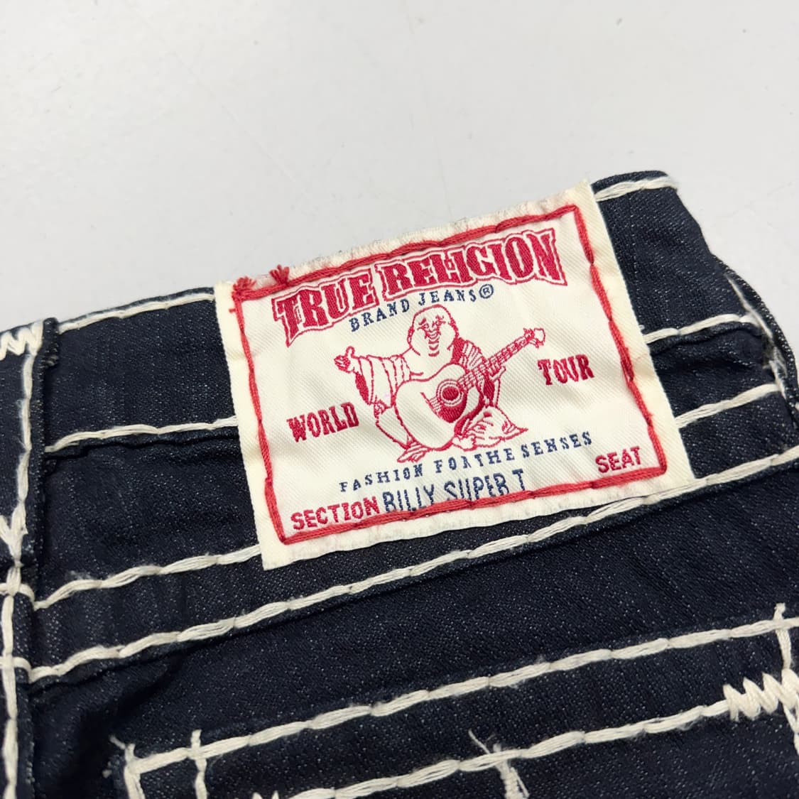 트루릴리전 Y2K 빌리슈퍼티 스티치 블랙 데님팬츠 상품이미지6