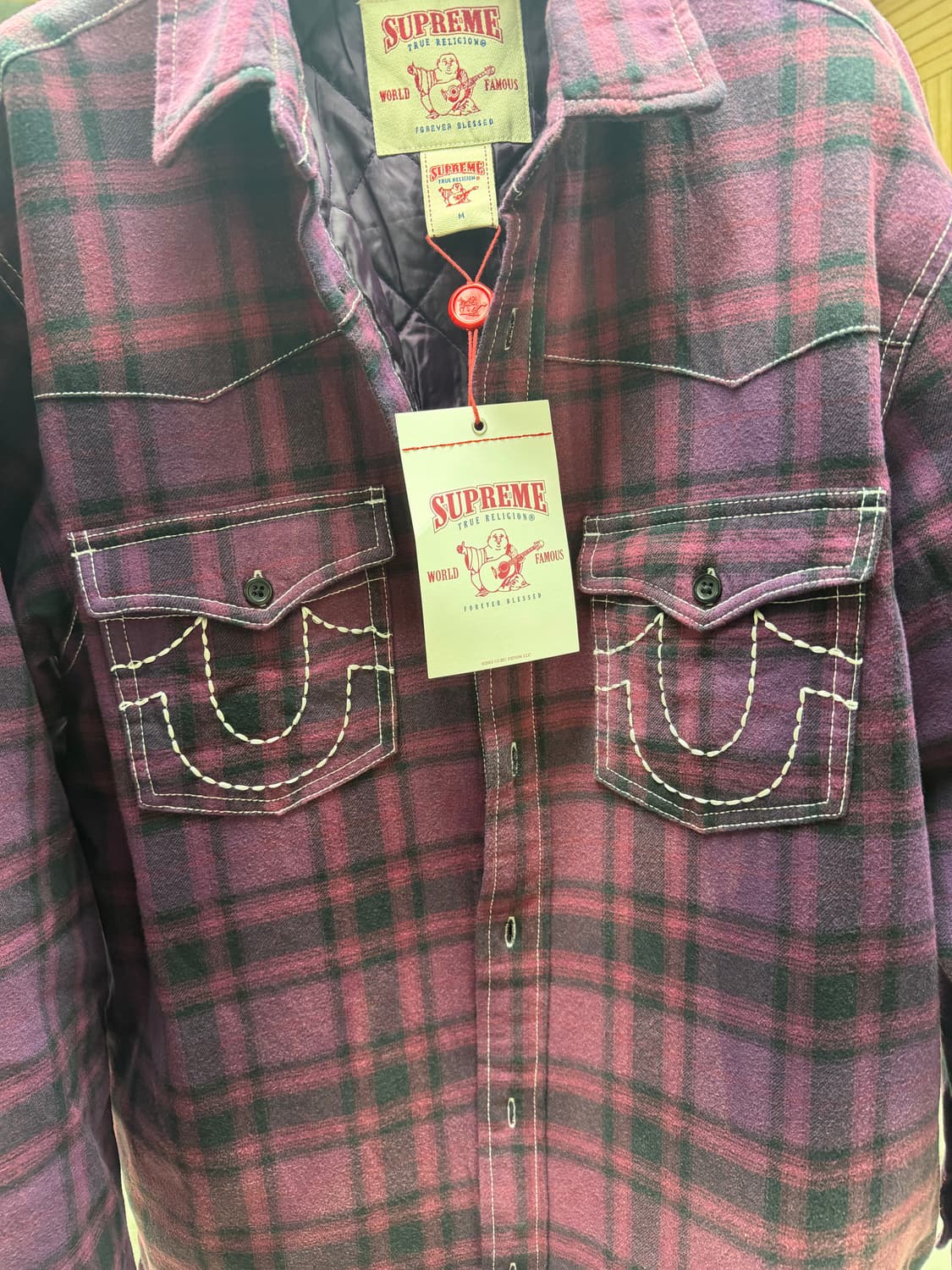 슈프림 트루릴리젼 25fw 체크셔츠 M 새상품 상품이미지4