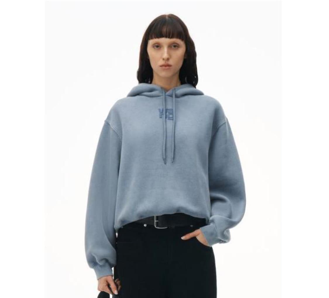 알렉산더왕 퍼프 로고 후드티 블루 상품이미지1