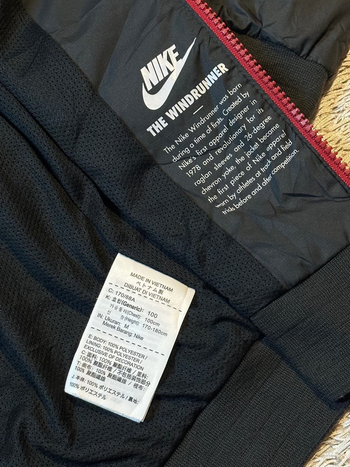 나이키 NIKE 빅로고 배색 후드 바람막이 자켓 상품이미지5