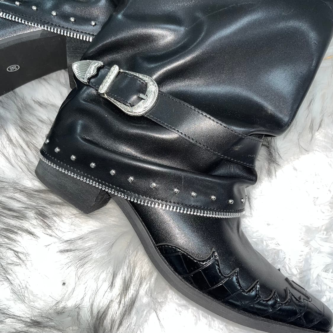 빈티지 앤틱 락시크 벨트 부츠 상품이미지2