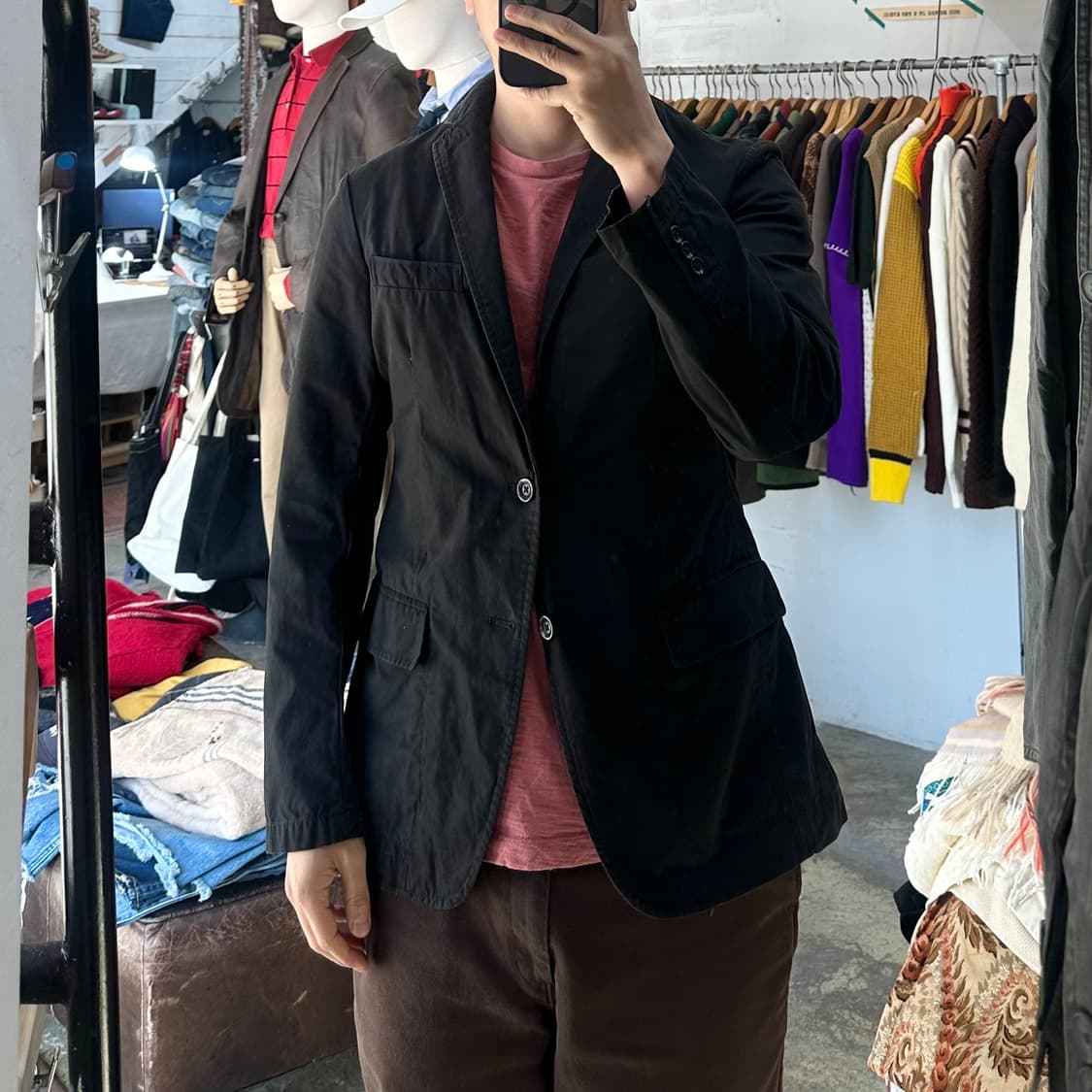 (착용컷) 유니클로 코튼 블레이져 (남성용 95) 상품이미지3