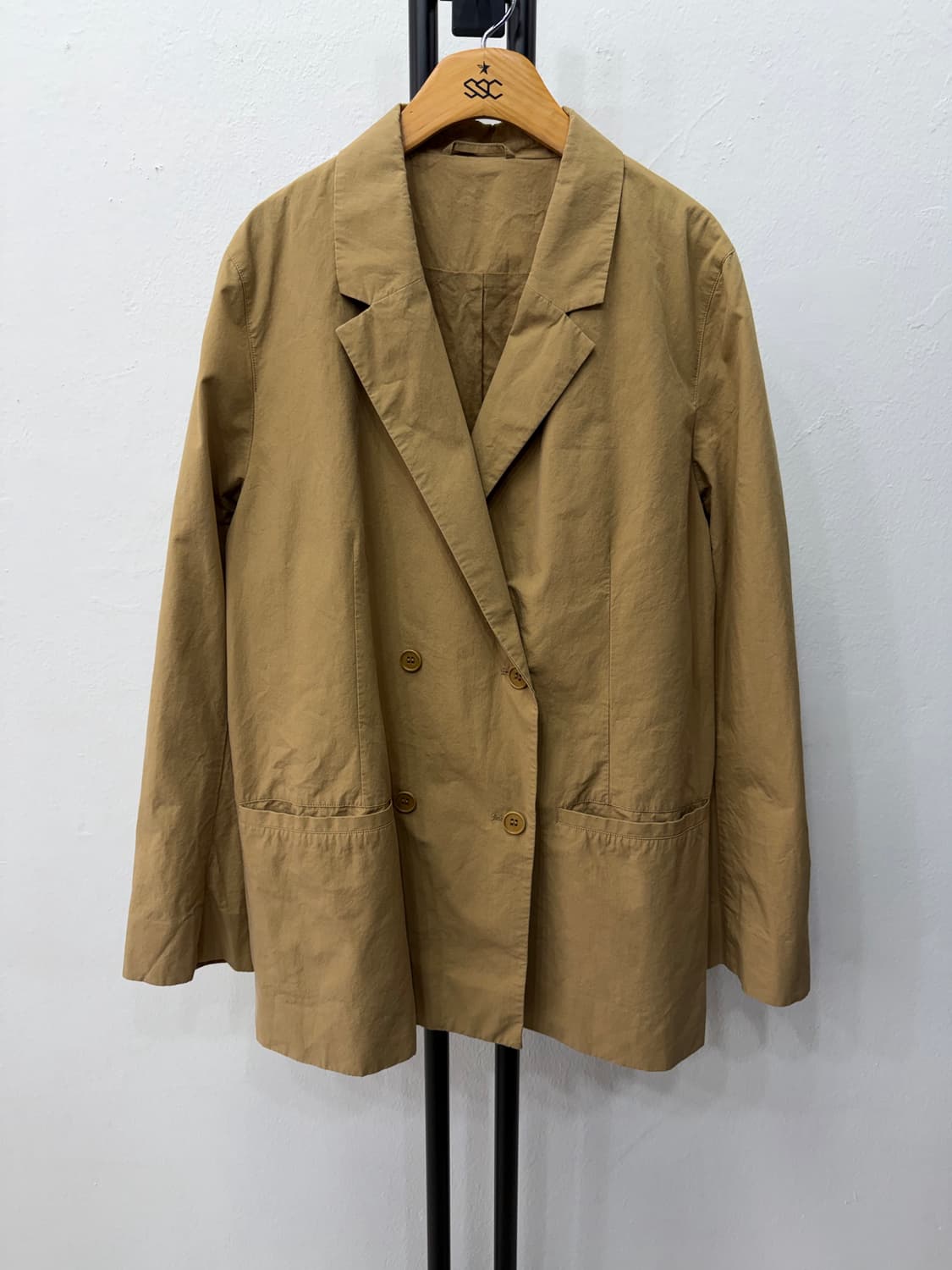 정품) COS 코스 오버핏 베이지색 더블 버튼 자켓 42 상품이미지1