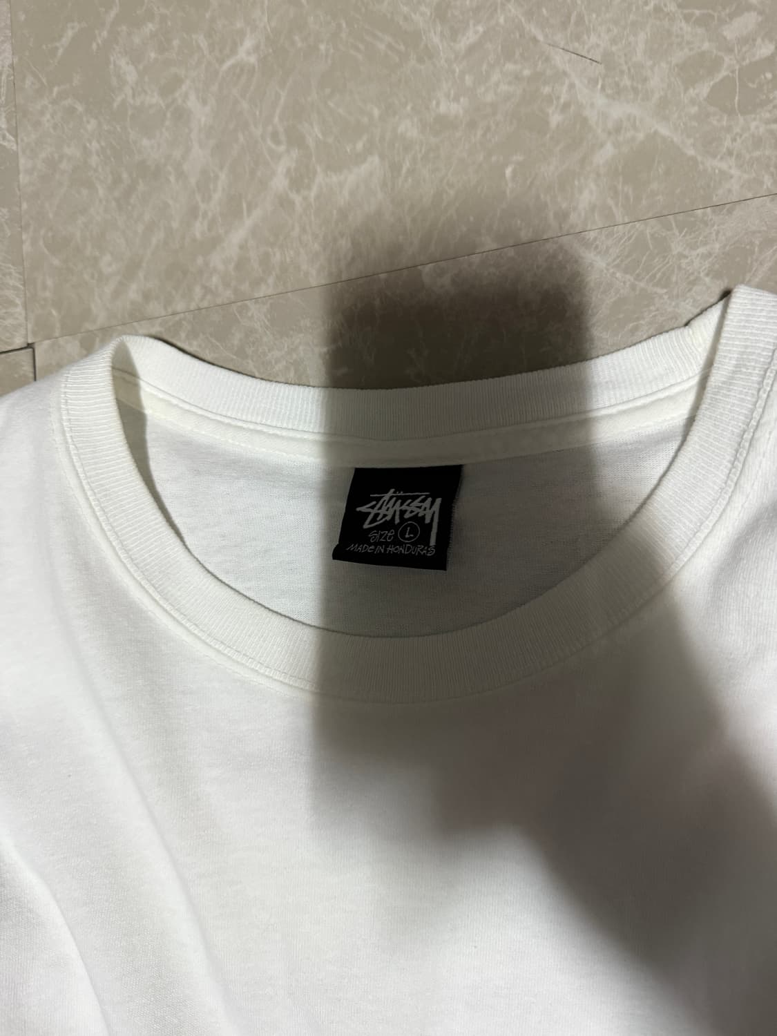 L사이즈 스투시 베이직 피그먼트 다이드 롱슬리브 네츄럴 상품이미지4