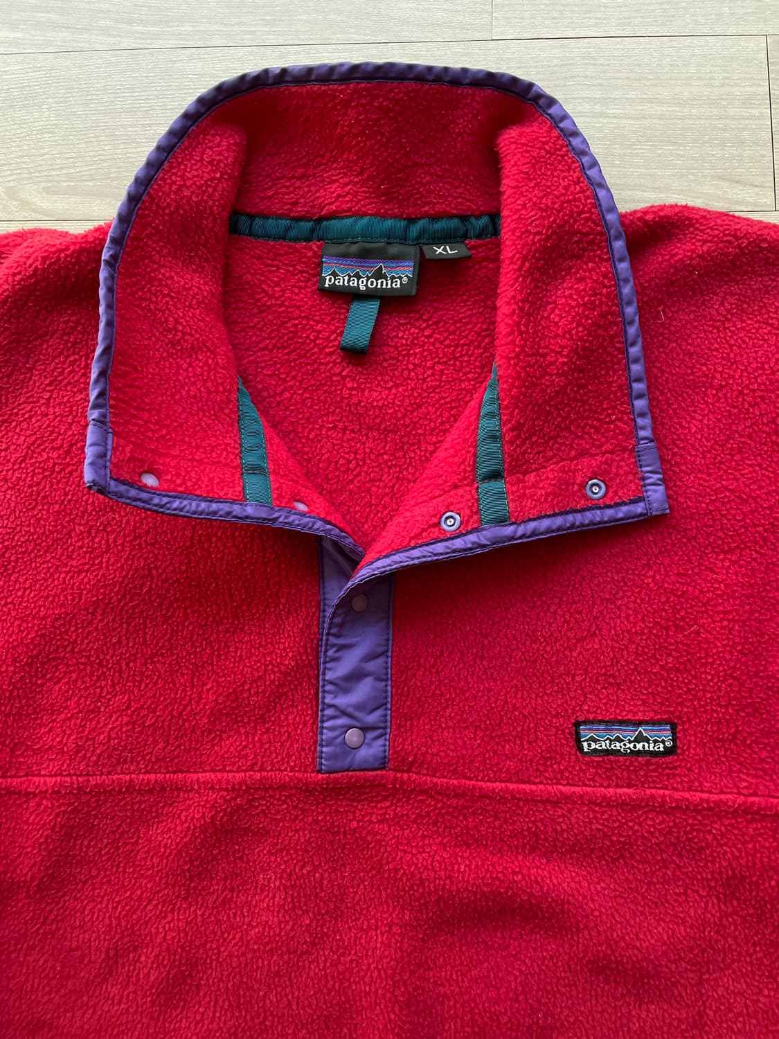 90s 파타고니아 신칠라 레드 퍼플 rare 빈티지 상품이미지4