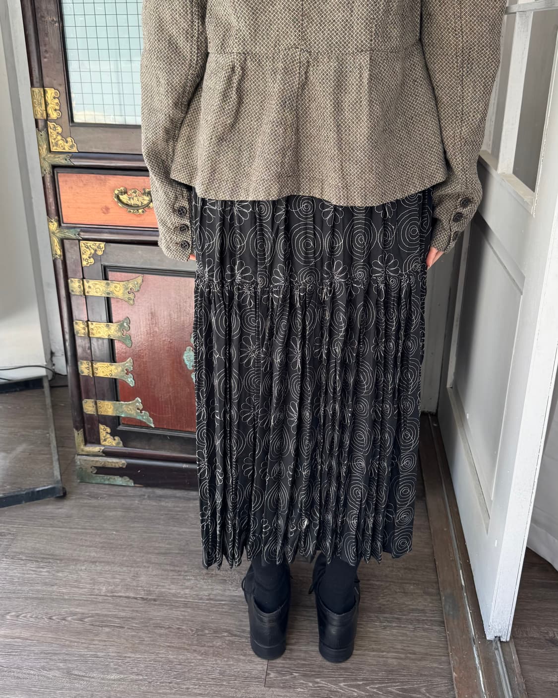 이세이 미야케 FETE 엠브로이더리 플리츠 스커트 상품이미지3