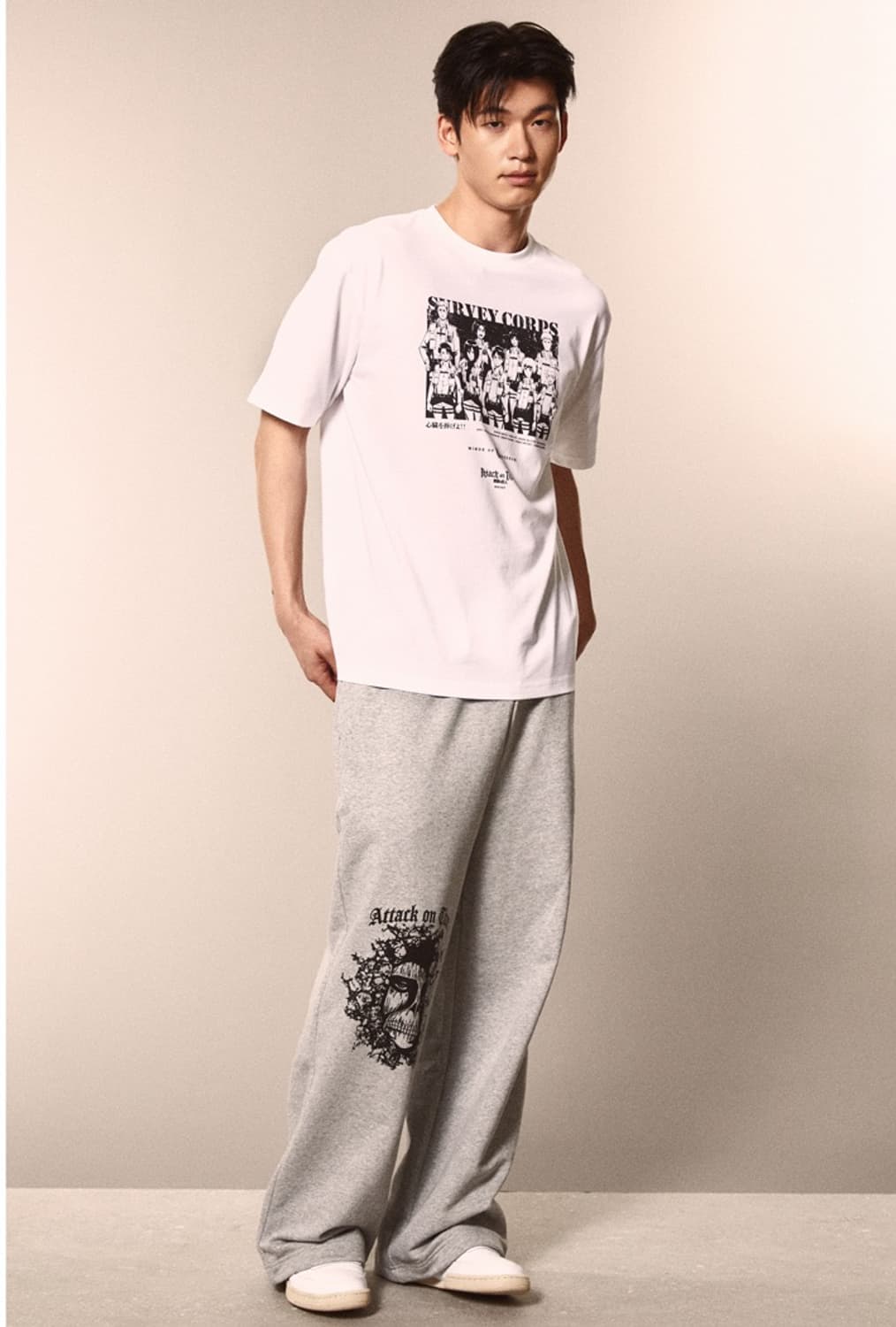 [XL]스파오 진격의거인 와이드 스웻팬츠 상품이미지2