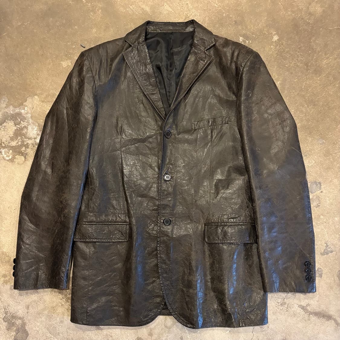 꼼샤이즘 레더 자켓 상품이미지1