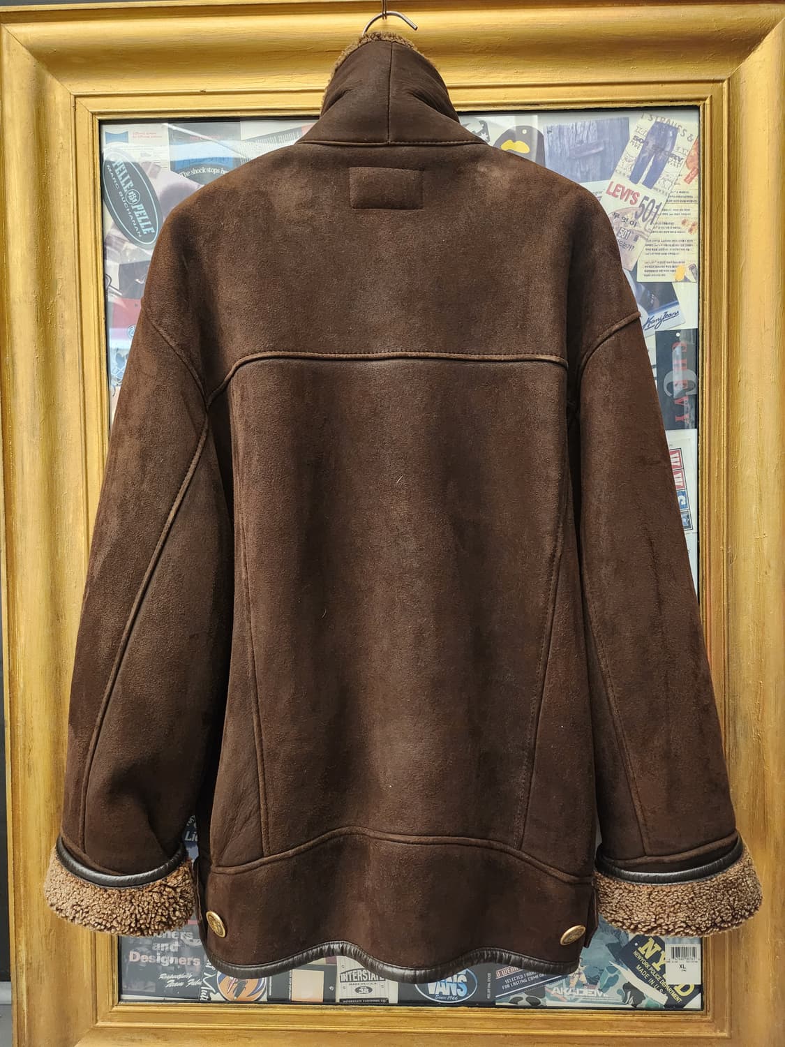 90s 초기베르사체 클래식 V2 스웨이드 시어링 무스탕 상품이미지2