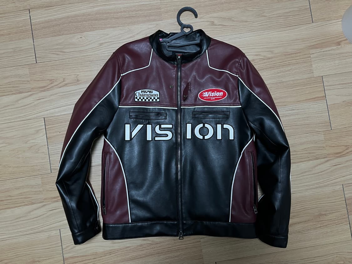 비전스트릿웨어 레더 가죽 레이싱 자켓 M VSW Faux Leather  상품이미지2