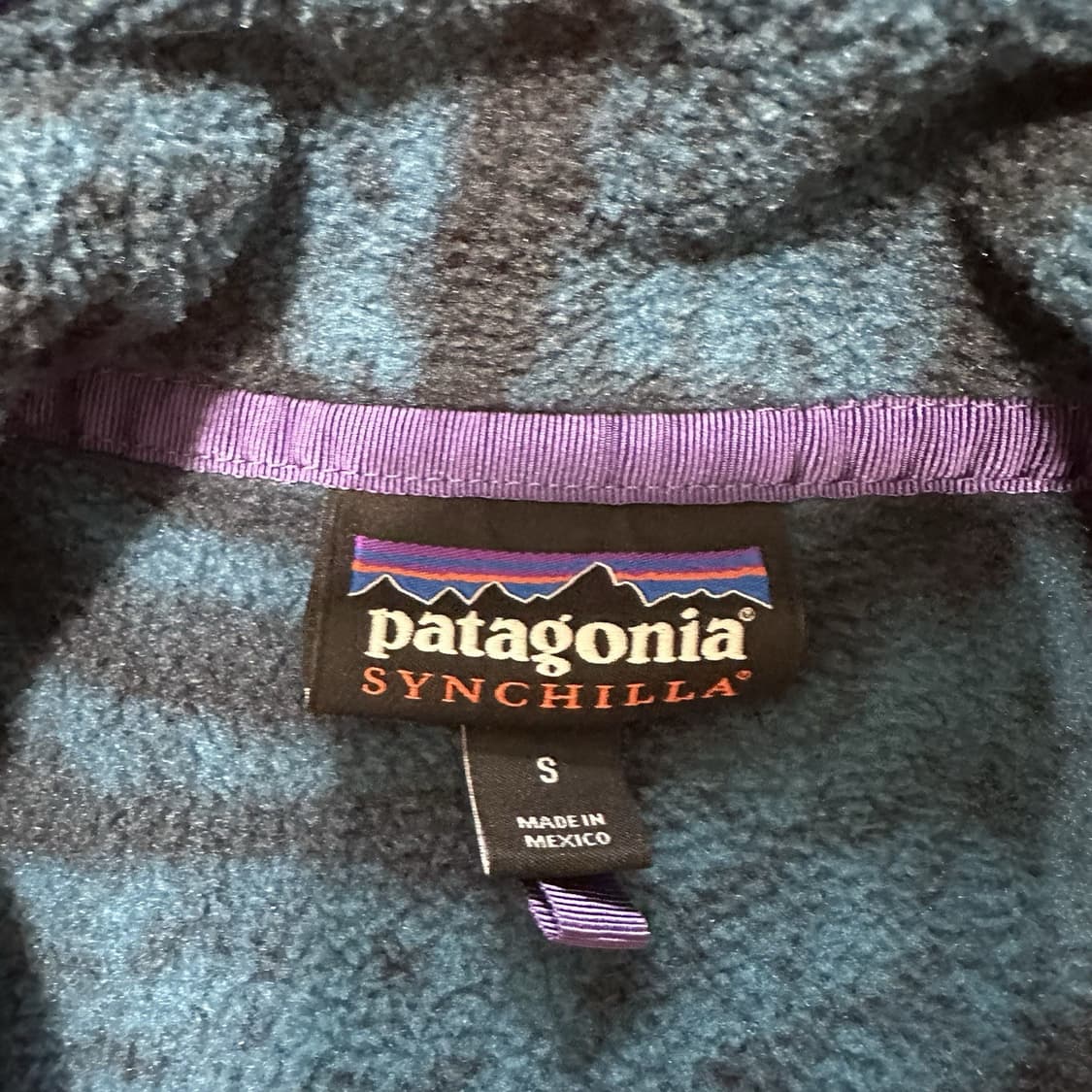 10s 파타고니아 신칠라 스냅-T 블루 패턴/퍼플 멕시코 상품이미지3