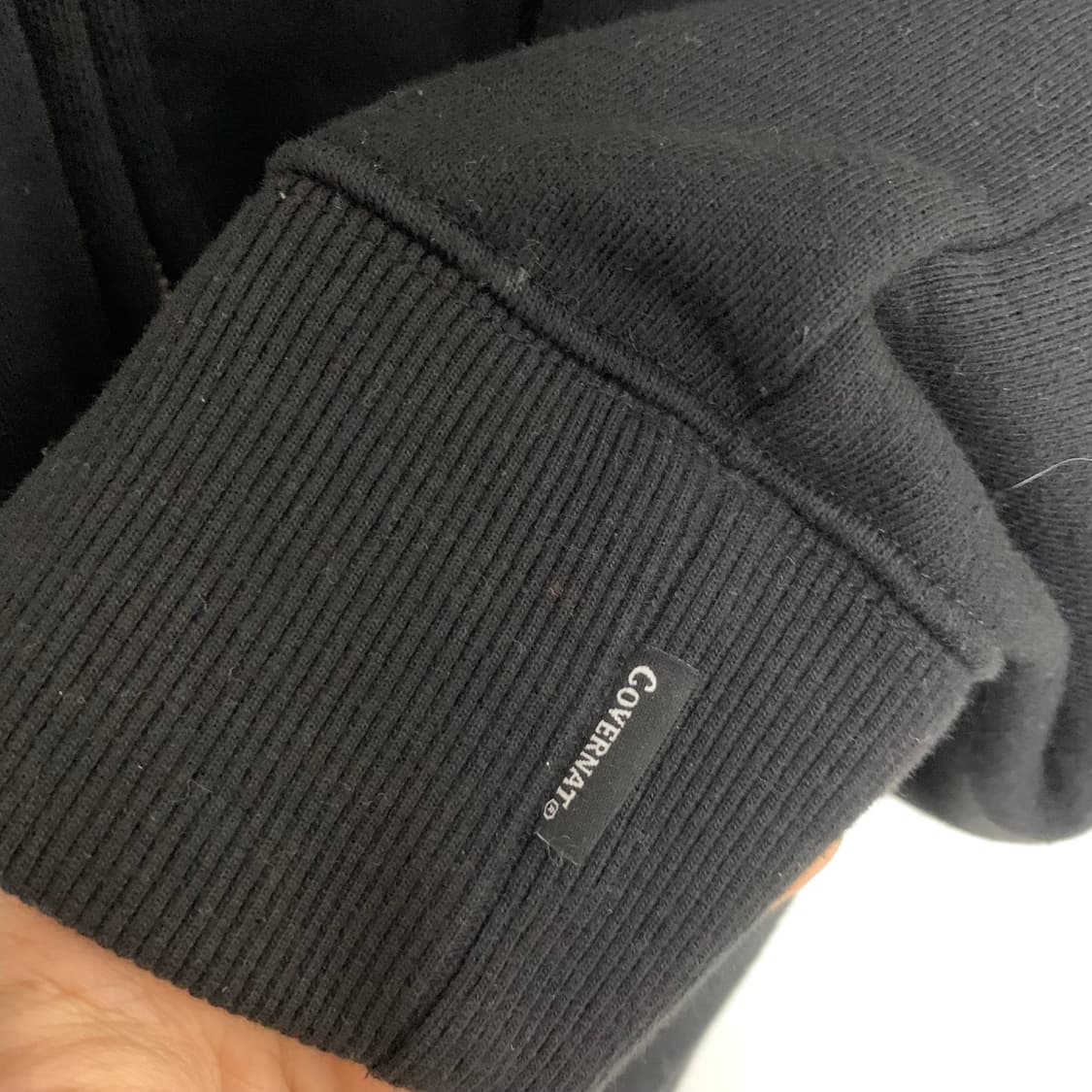 커버낫 빈티지 베이직 블랙 후드집업 XL 남녀공용 상품이미지4