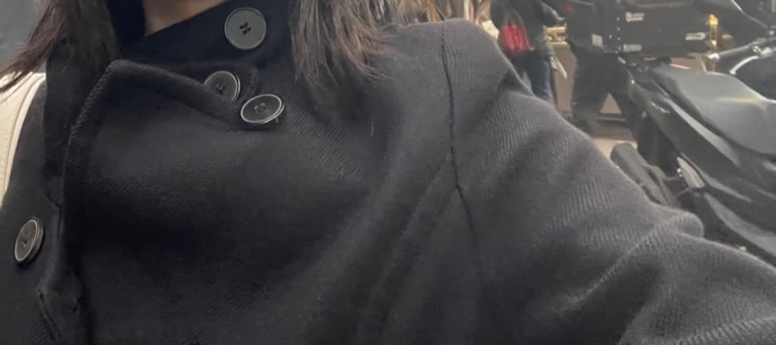 블랙 울 코트 상품이미지8