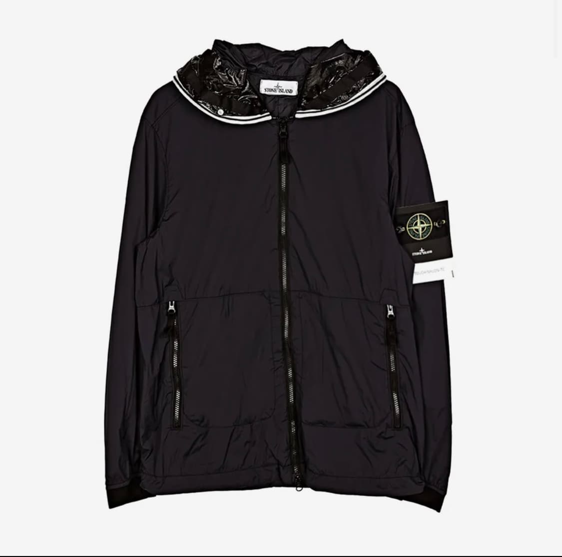 새상품(XL)스톤아일랜드 스킨 터치 나일론 TC 후드 자켓 블랙 상품이미지8