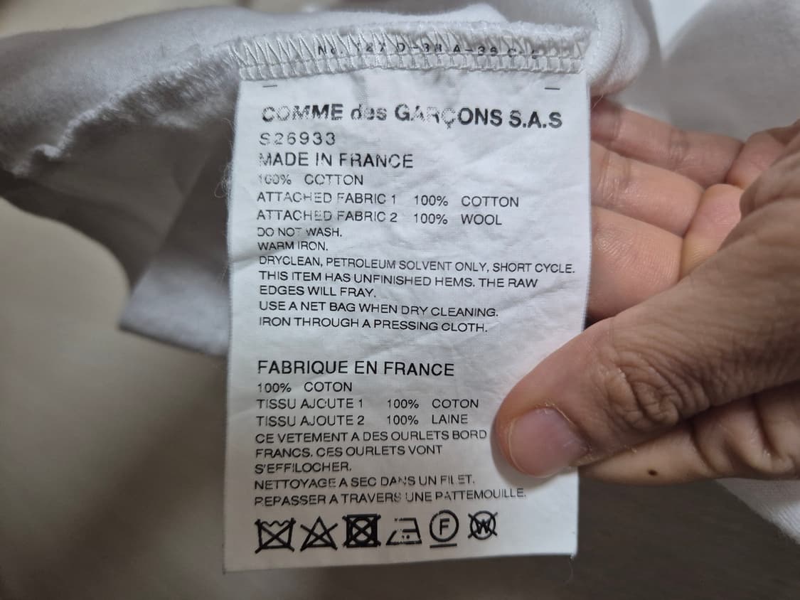 (정품) 꼼데가르송 셔츠 보이즈 반팔 티셔츠 남성 상품이미지8