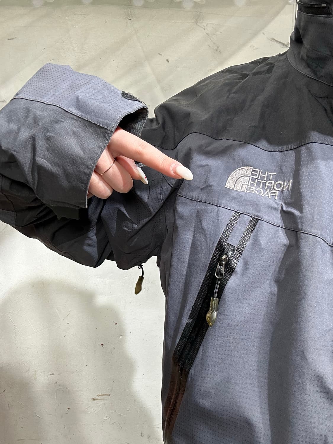 노스페이스 차콜 윈드스토퍼 서밋 바람막이 고프 코어 트랙 자켓 M 상품이미지4