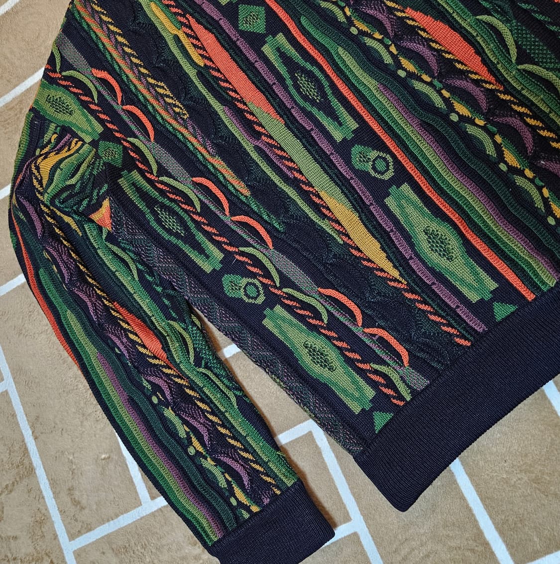 미쏘니(MISSONI) 울 혼방 케이블 니트 S size 상품이미지4