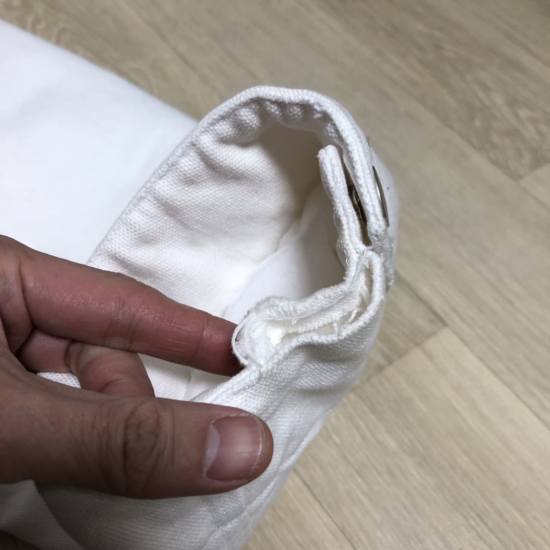 (3) 노클 NOCLE 캔버스 올든 싱글 워크 자켓 화이트 상품이미지4