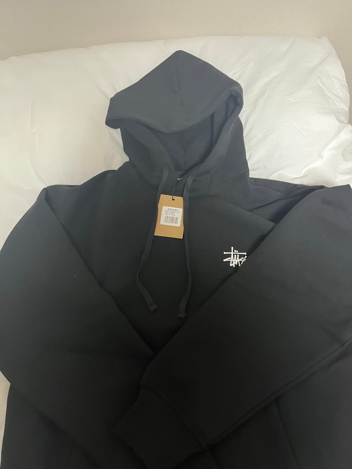 스투시  기모 후드 블랙 XL 상품이미지1