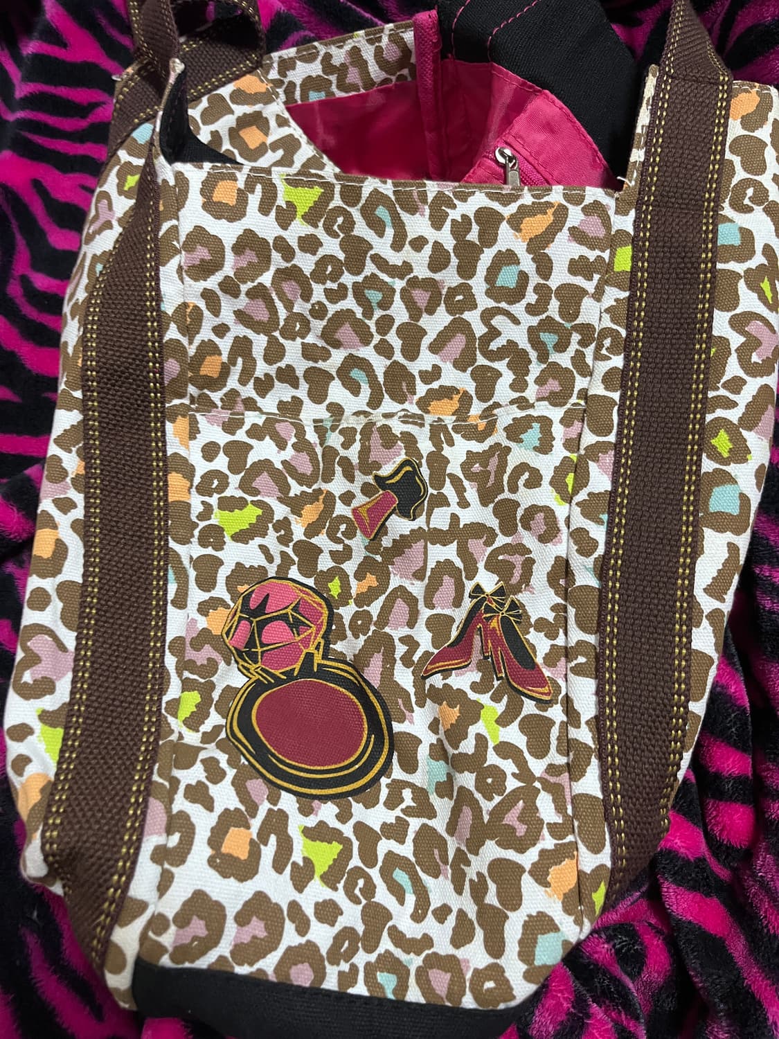 고전키티 오네갸루 헬로키티 호피 숄더백 가방 ㅅㅊ키티스트랩 마스코트 인형 상품이미지4