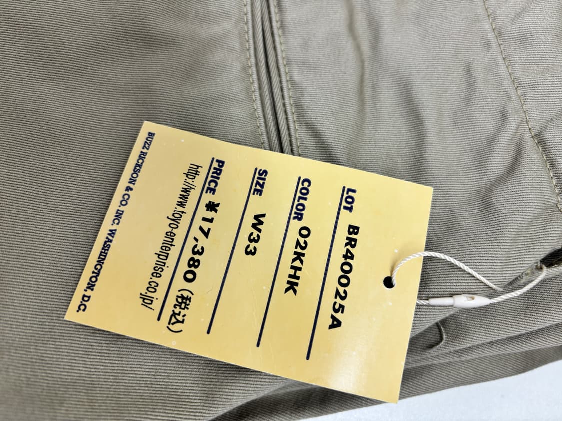 [33]버즈릭슨 오리지널 스펙 치노 새상품. 상품이미지2