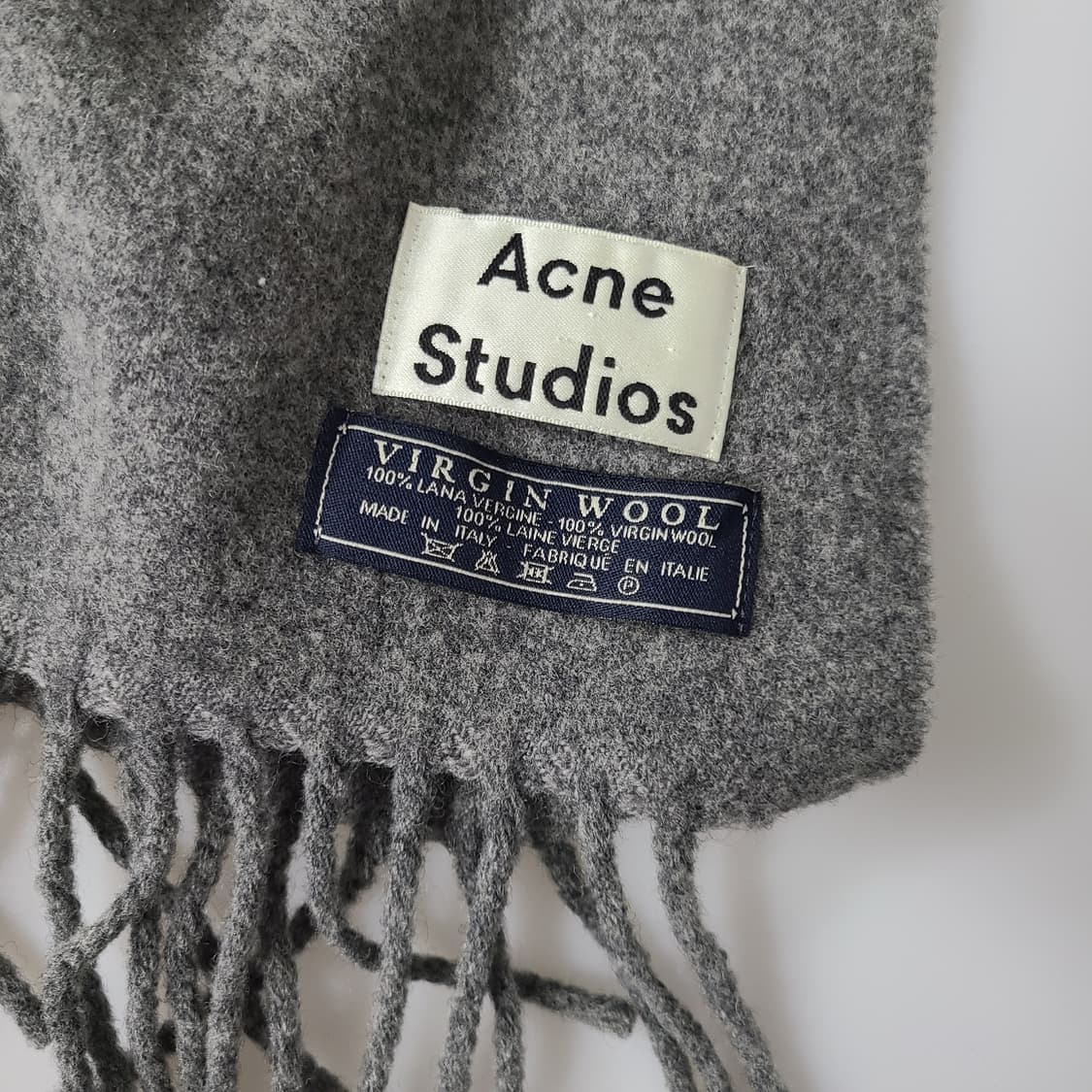 아크네 스튜디오 버진 울 머플러 그레이 OS 상품이미지4