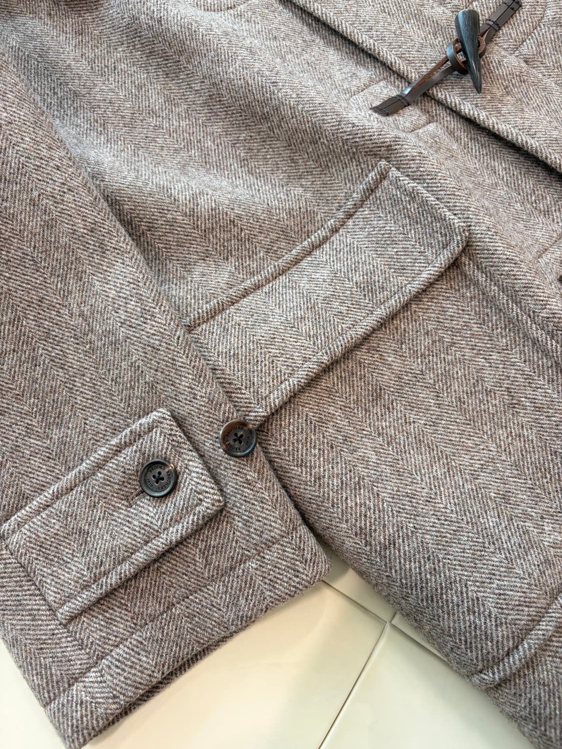 브룩스브라더스 울 헤링본 더플코트 L(100-105) 상품이미지3