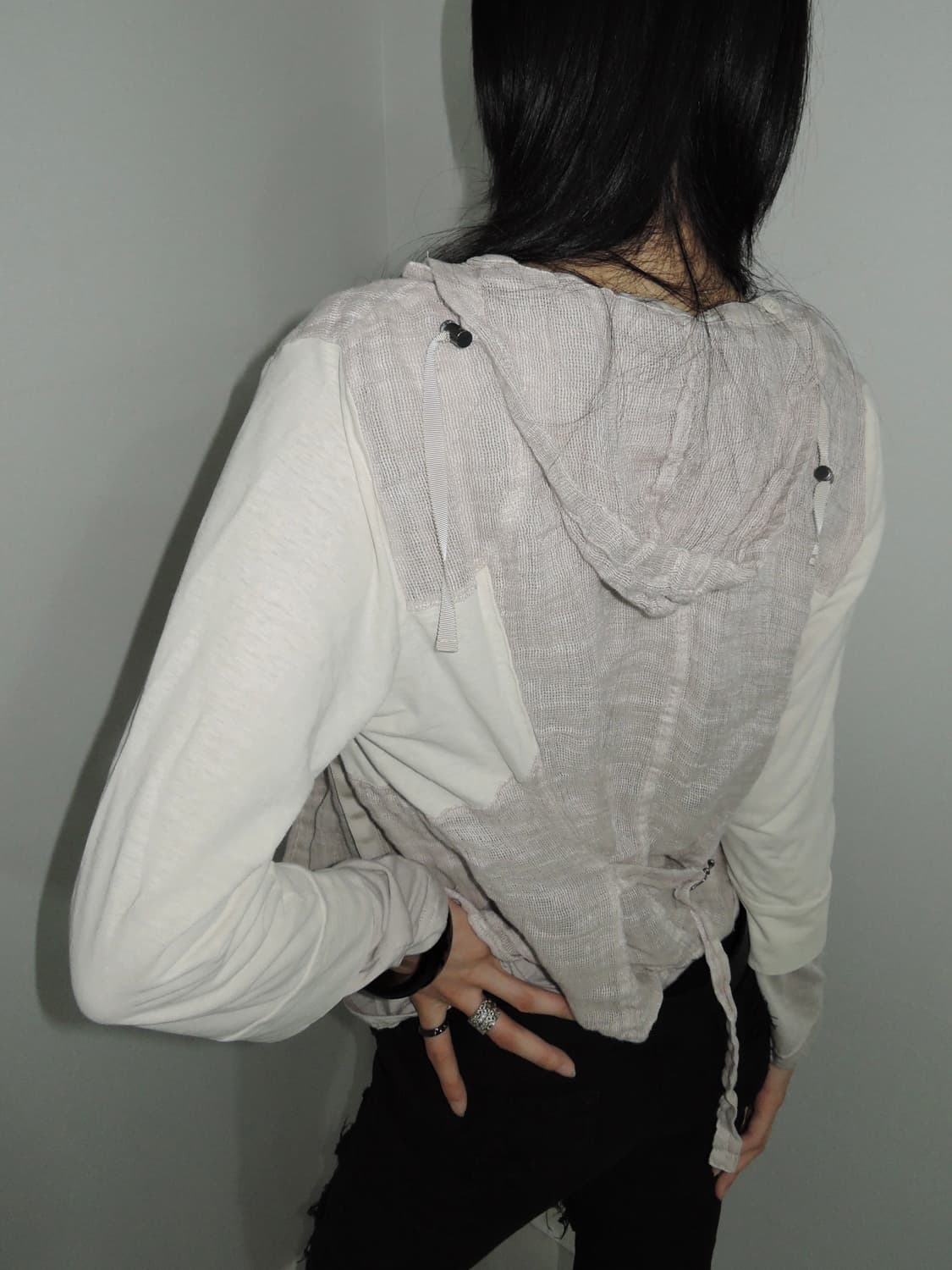 Asymmetric Hooded Jacket 상품이미지4