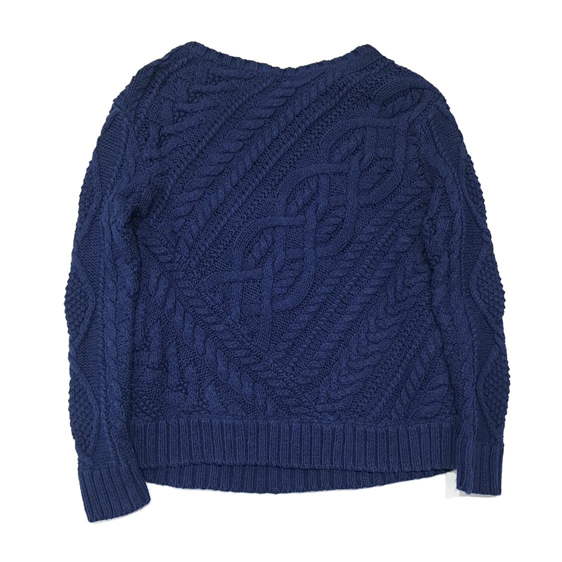 CL098 S 폴로 랄프로렌 코튼 다크 네이비 피셔맨 케이블 니트 상품이미지6