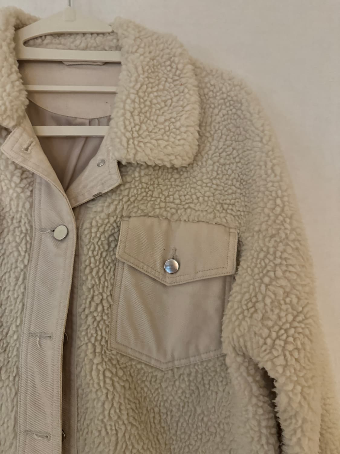 아이보리 뽀글이 양털 트러커자켓 상품이미지2