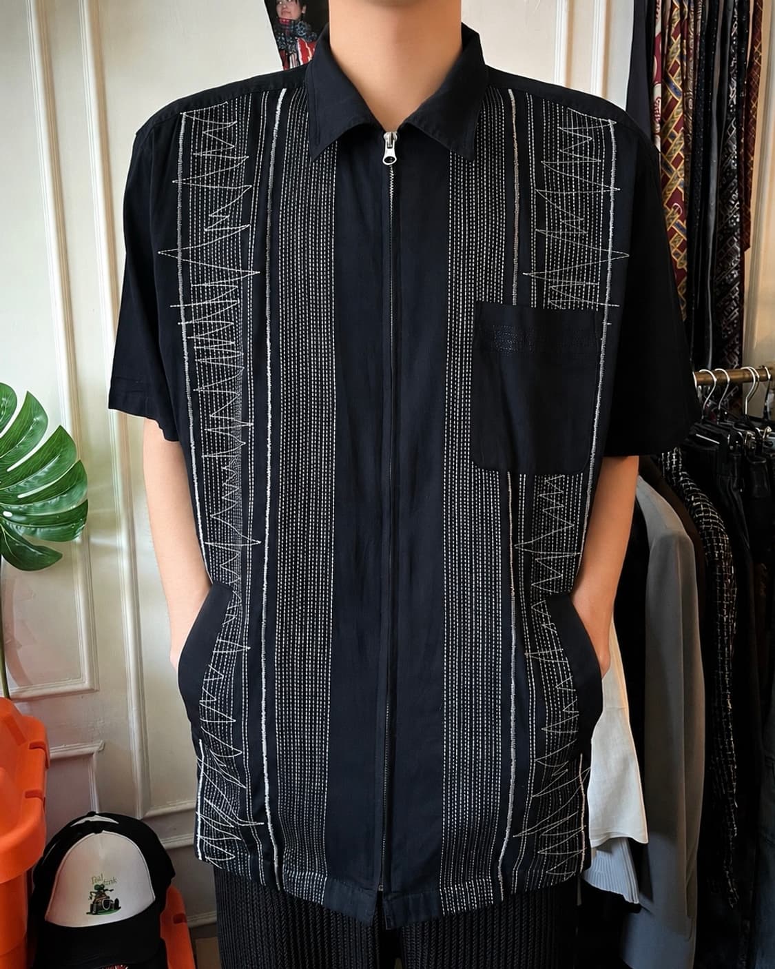 90s Pierrucci ITALY Embroidery 1/2 JK 상품이미지2