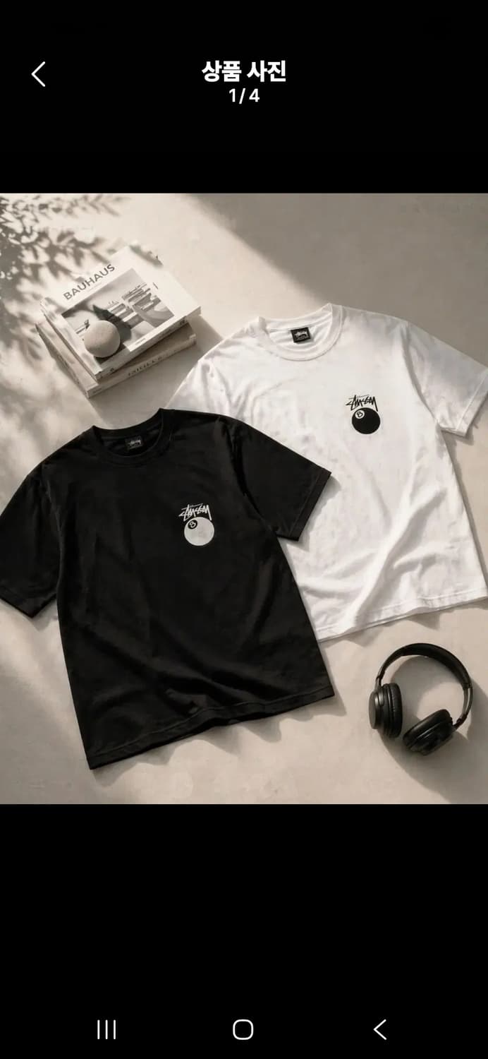 스투시8볼 반팔티 블랙 M 상품이미지2