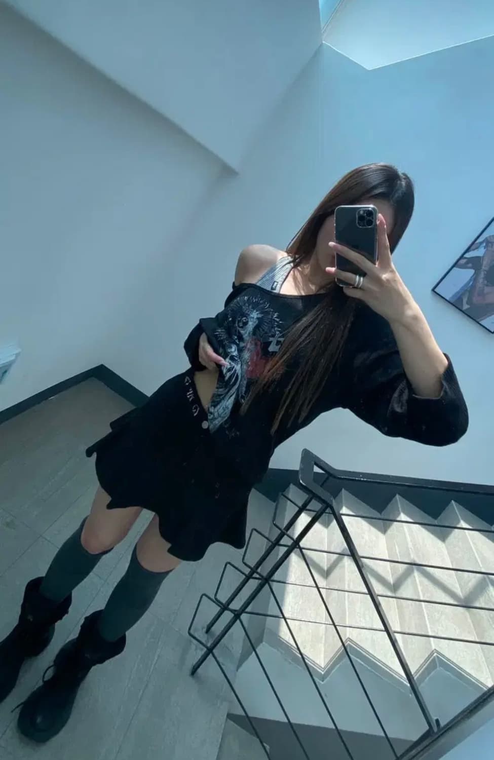 Yeel  플레어 미니 스커트 블랙 상품이미지1