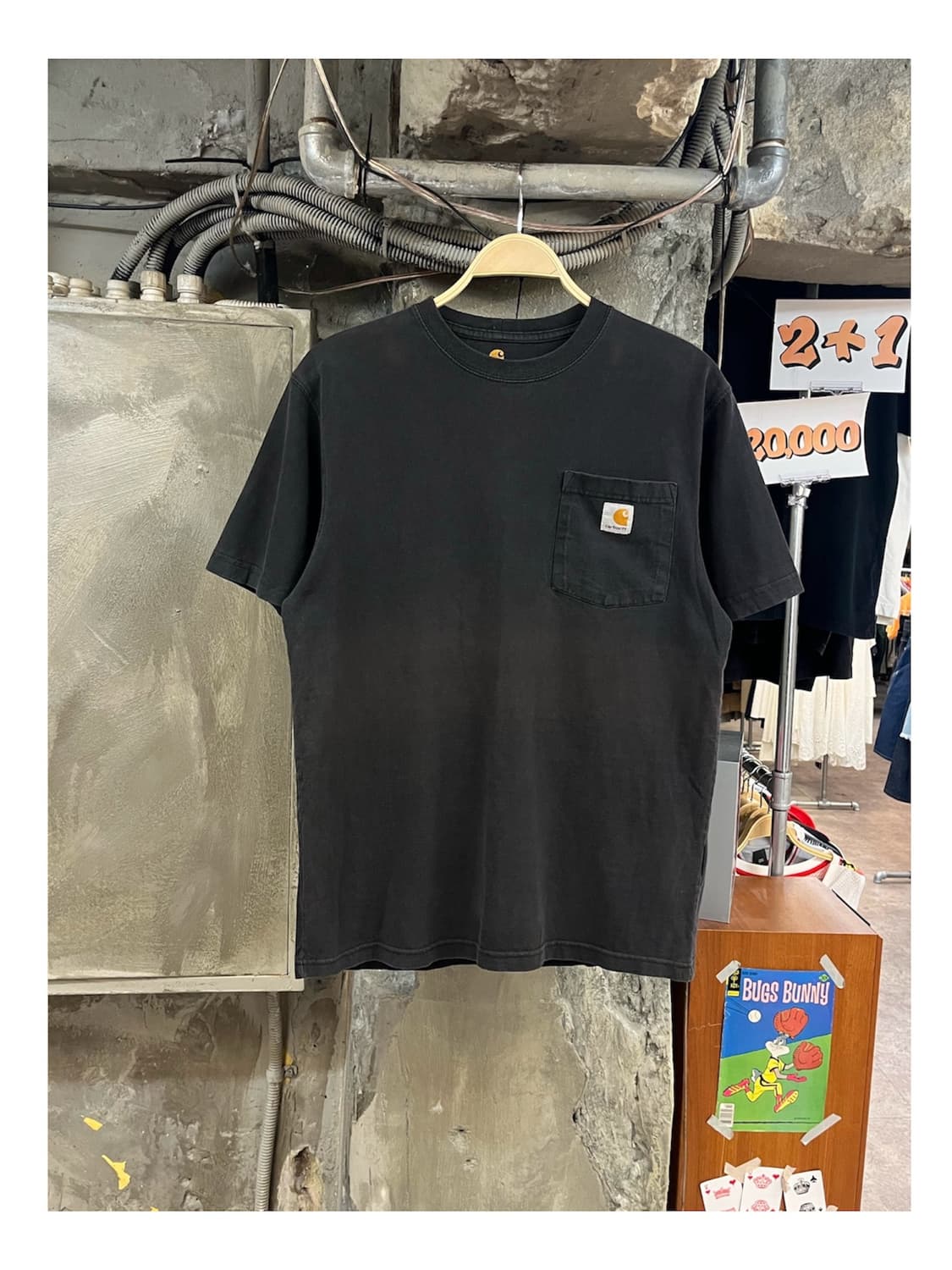 칼하트 포켓 반팔티 차콜 S #csz3899 상품이미지1